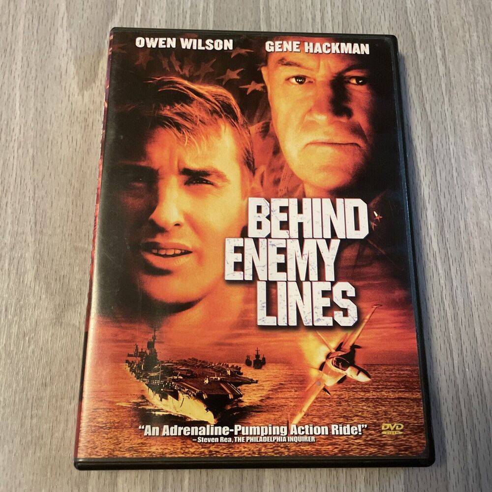Behind Enemy Lines Movie DVD Gene Hackman, Owen Wilson, Gabriel Macht